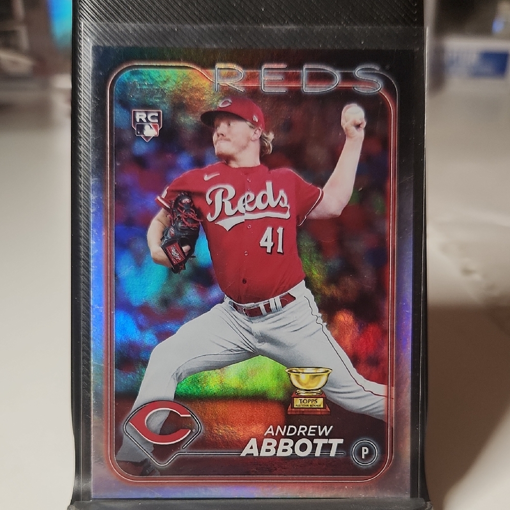 2024 Topps Series 1 - Andrew Abbott #214 Rainbow Foil (RC)